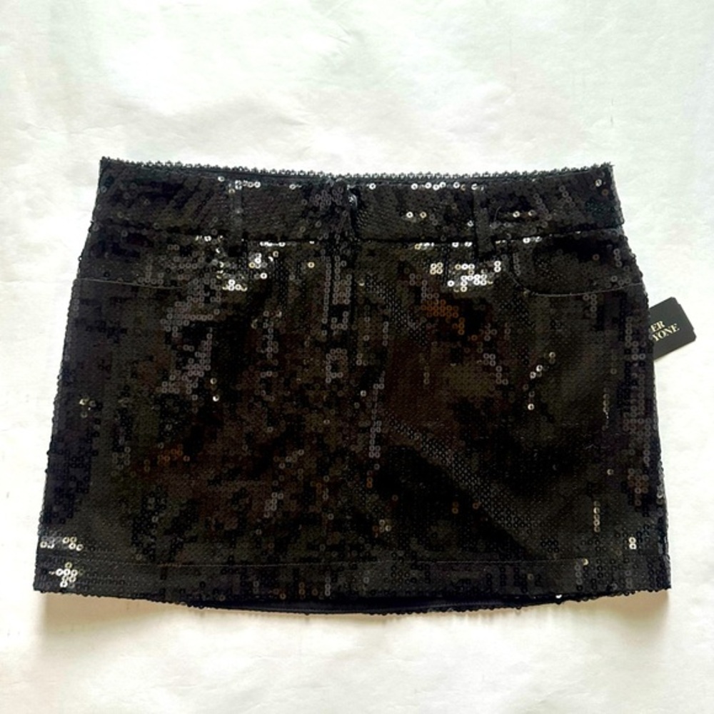Forever21 Black Sequin Mini Skirt